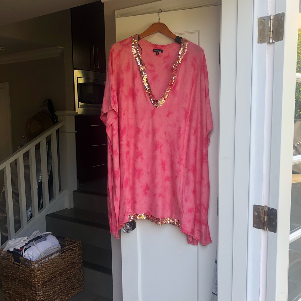 FUN sexy pink bebe dress amazing ON - Picture 4 of 7